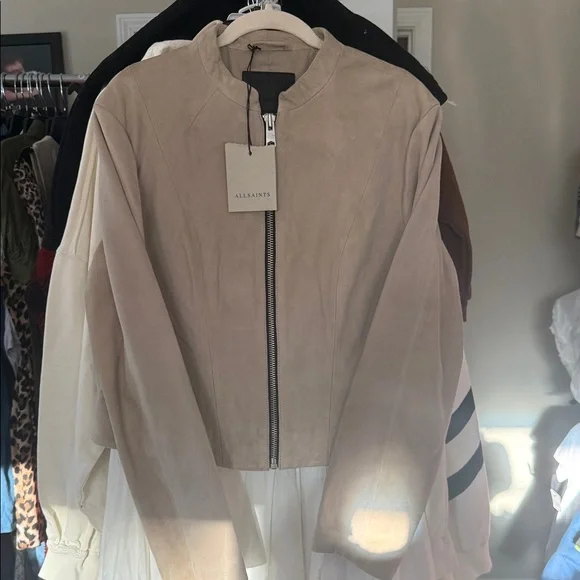 ALLSAINTS $461 Sadler Suede Jacket US 12 - Picture 6 of 7